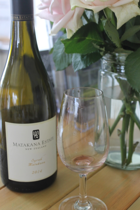 Bottle of wine at Matakana Estate winery New Zealand