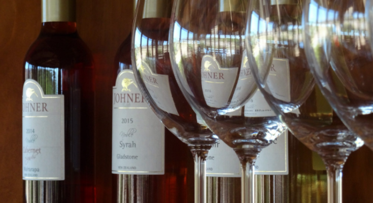 Bottles of wine from Johner