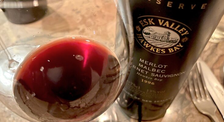 Esk Valley Reserve Merlot, Malbec, Cabernet Sauvignon 1996